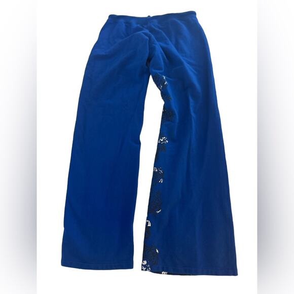 COOGI Vintage Flared Embroidered Knit Sweat Pants, Bright Blue Bling, L - Picture 15 of 15